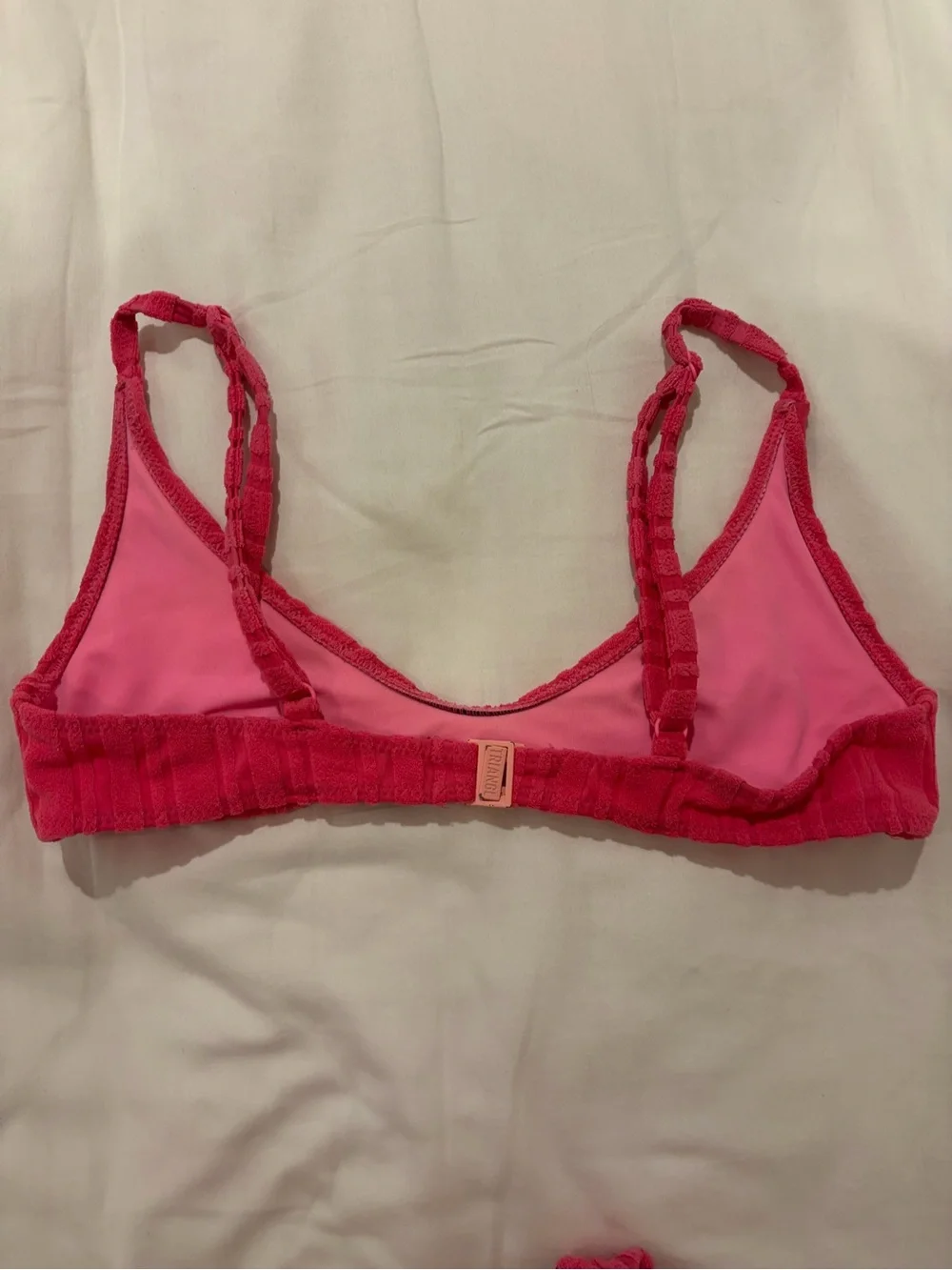triangl swimwear Ribbed Hot Pink Two-Piece Bikini Set